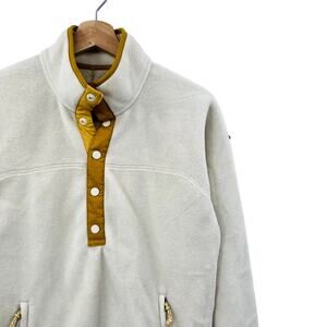 Burton Cream Burnt Orange Trim Fleece T Snap